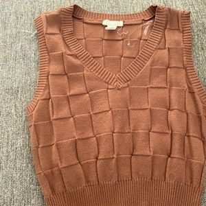 Brown Checkered vest